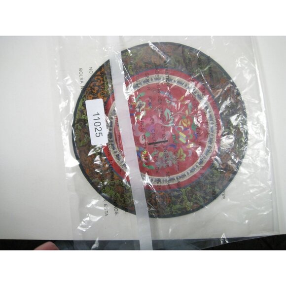 Vintage Asian Chinese Embroidered Silk Art Floral Panel Handmade Textile Round - Picture 6 of 6